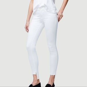 FRAME denim white le skinny Jeanne jeans with ripped knees size 28 NWT
